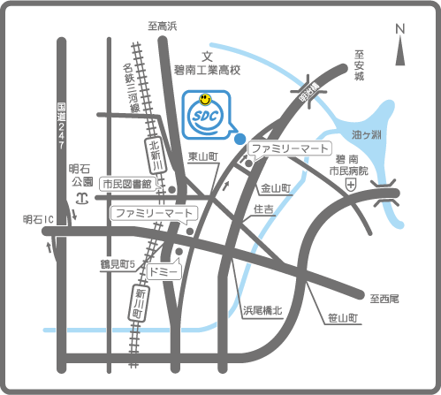 SDC鈴木糖尿病内科への地図